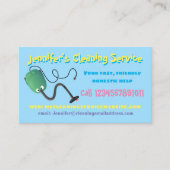 Funny Cartoon Staubsauger für den häuslichen Diens Visitenkarte (Vorderseite)