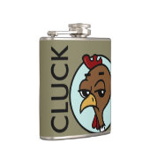 FUNNY CARTOON STILE CHICKEN VINYL WRAPPY FLASK FLACHMANN (Rechts)