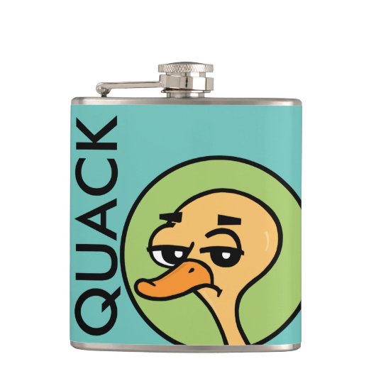 FUNNY CARTOON STILE DUCK VINYL WRAPPY FLASK FLACHMANN (Vorderseite)