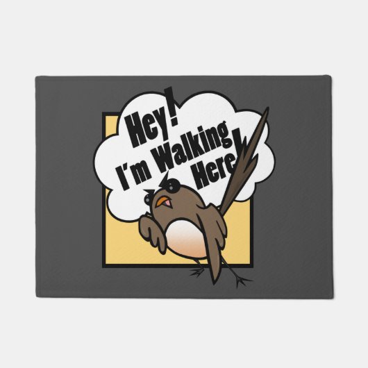 FUNNY CARTOON STYLE BIRD DOORMAT FUßMATTE (Vorderseite)