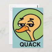 FUNNY CARTOON STYLE DUCK POSTCARD POSTKARTE (Vorne/Hinten)