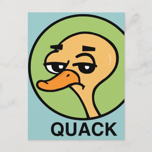 FUNNY CARTOON STYLE DUCK POSTCARD POSTKARTE (Vorderseite)