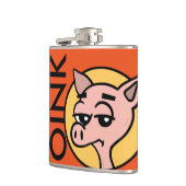 FUNNY CARTOON STYLE PIG VINYL WRAPPY FLASK FLACHMANN (Links)