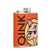 FUNNY CARTOON STYLE PIG VINYL WRAPPY FLASK FLACHMANN (Rechts)
