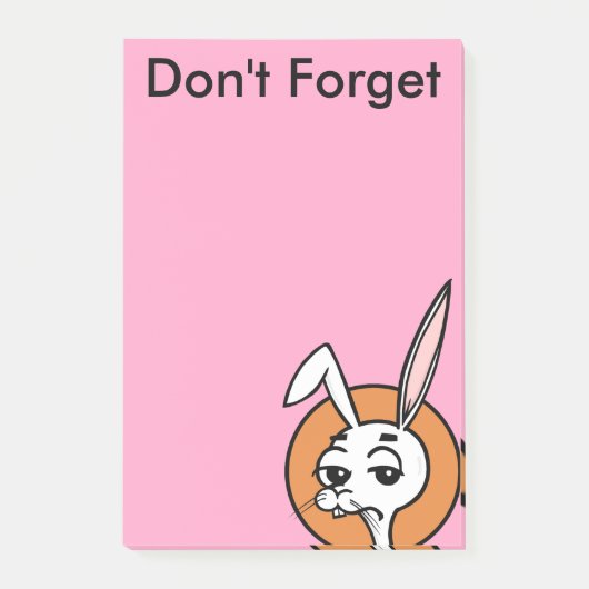 FUNNY CARTOON STYLE RABBIT POST-IT-NOTEPAD POST-IT KLEBEZETTEL (Vorderseite)