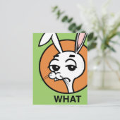 FUNNY CARTOON STYLE RABBIT POSTCARD POSTKARTE (Stehend Vorderseite)