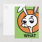 FUNNY CARTOON STYLE RABBIT POSTCARD POSTKARTE (Vorne/Hinten)