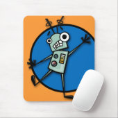 FUNNY CARTOON STYLE ROBOT MOUSE PAD MOUSEPAD (Mit Mouse)