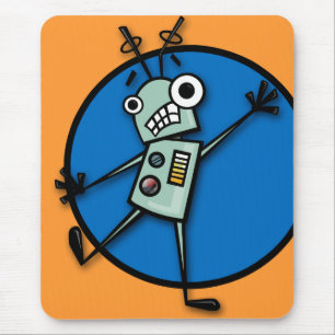 FUNNY CARTOON STYLE ROBOT MOUSE PAD MOUSEPAD