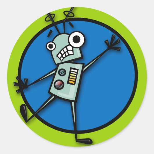 FUNNY CARTOON STYLE ROBOT STICKERS (Vorderseite)