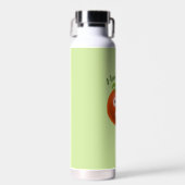 Funny Cartoon Tomato Green Vegan Vegetarier Trinkflasche (Vorne)