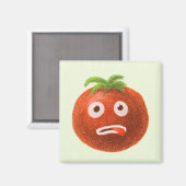 Funny Cartoon Tomato Magnet (Vorderseite/Rückseite)