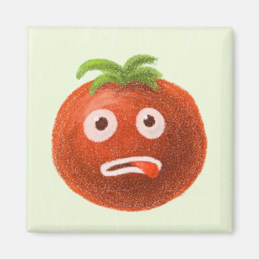 Funny Cartoon Tomato Magnet (Vorne)