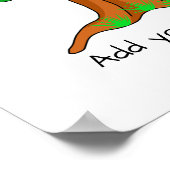 Funny Cartoon Tree Personalisiert Poster (Ecke)