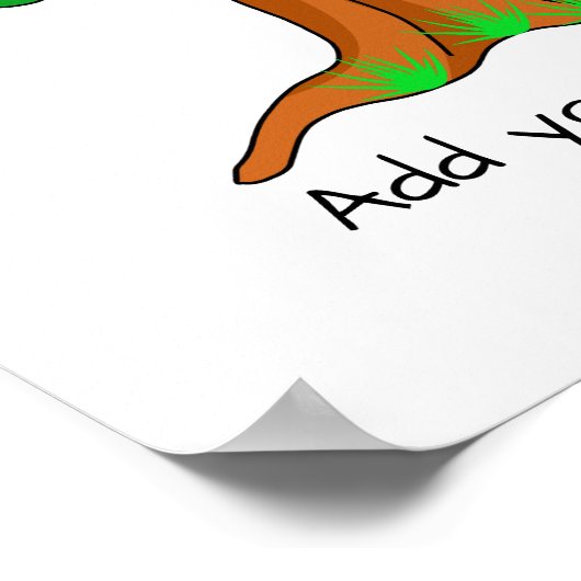 Funny Cartoon Tree Personalisiert Poster (Ecke)