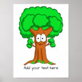 Funny Cartoon Tree Personalisiert Poster (Vorne)