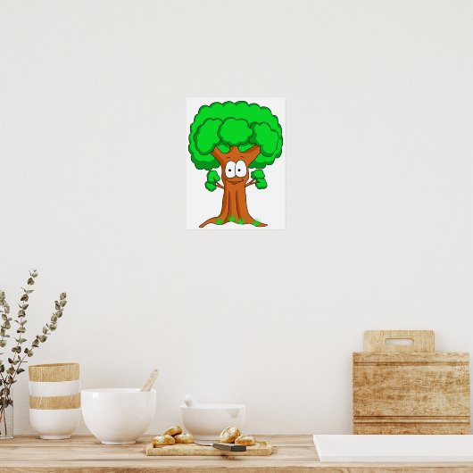 Funny Cartoon Tree Poster (Küche)