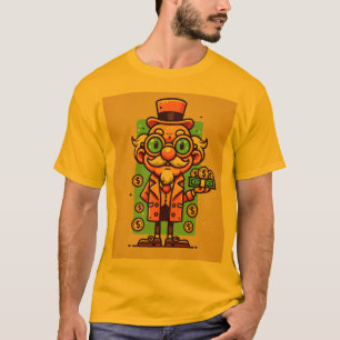 Funny Cartoon Uncle Scrooge T - Shirt" T-Shirt