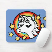 FUNNY CARTOON UNICORN MAUSPAD (Mit Mouse)