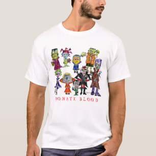 Funny Cartoon Vampires Blutspende T - Shirt