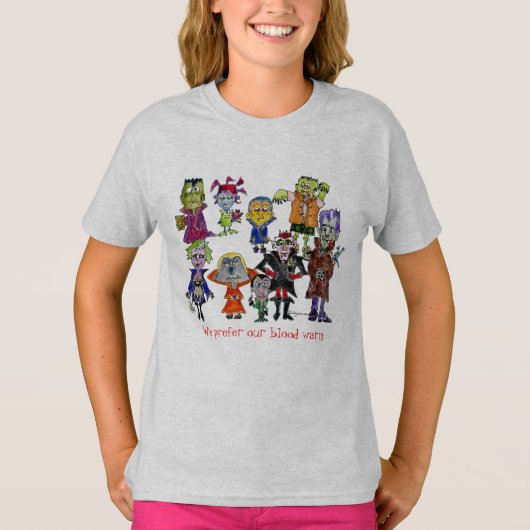Funny Cartoon Vampires T - Shirt (Vorderseite)
