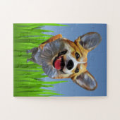 Funny Cartoon Welsh Corgi Dog 30 Stück Puzzle (Horizontal)