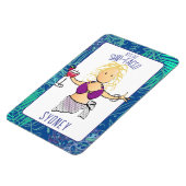 Funny Cartoon Woman Tropical Beach Cruise Door Magnet (Linke Seite)