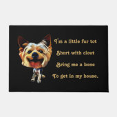 Funny Cartoon Yorkshire Terrier Doormat Fußmatte (Vorderseite)