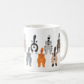 Funny Cartoons cat Rückblick Kaffeetasse (VorderseiteRechts)
