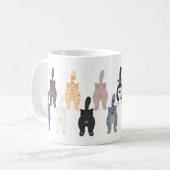 Funny Cartoons cat Rückblick Kaffeetasse (Vorderseite Links)