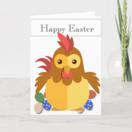 Funny Cartoons Rooster Osterfeier Feiertagskarte