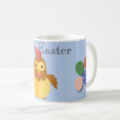 Funny Cartoons Rooster Osterferien-Urlaubskarte Kaffeetasse (VorderseiteRechts)