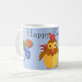 Funny Cartoons Rooster Osterferien-Urlaubskarte Kaffeetasse (Vorderseite Links)
