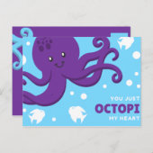 Funny Cartoony Octopus Postkarte (Vorne/Hinten)