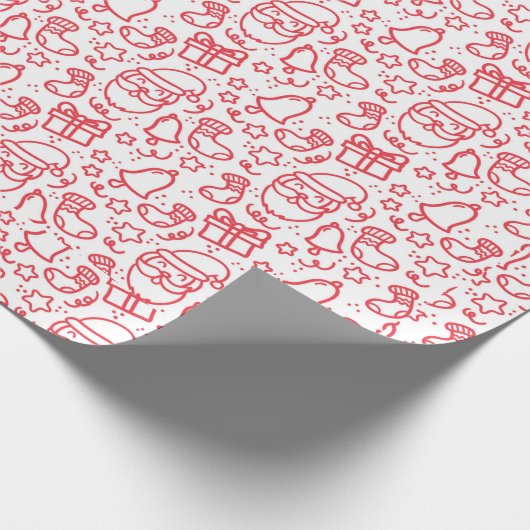 Funny Cartoony Weihnachtsgeschenk Geschenkpapier (Ecke)