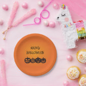 Funny Carved Halloween Pumpkin Quartett Pappteller (Party)