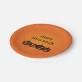 Funny Carved Halloween Pumpkin Quartett Pappteller (Schrägansicht)