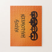 Funny Carved Halloween Pumpkin Quartett Puzzle (Vertikal)