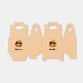 Funny Carved Orange Halloween Pumpkin Face Name Geschenkschachtel (Ungefaltet)