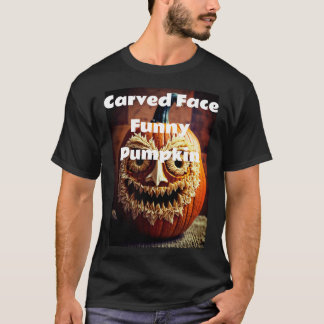 Funny Carved Pumpkin Gesicht Halloween Bekleidung T-Shirt