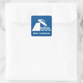 Funny Carwash Sign Quadratischer Aufkleber (Tasche)