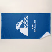 Funny Carwash Sign Strandtuch (Vorderseite)