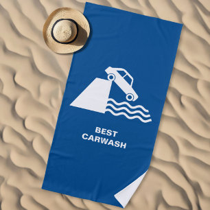 Funny Carwash Sign Strandtuch