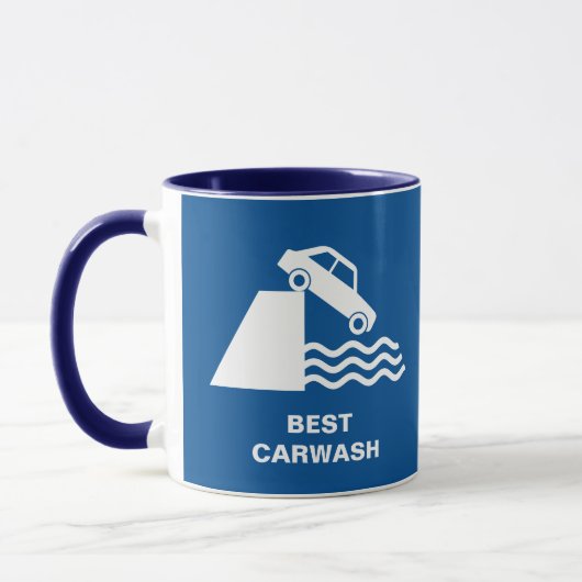 Funny Carwash Sign Tasse (Links)
