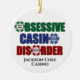 Funny Casino Addict Custom Christmas Keramik Ornament