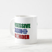 Funny Casino Addict Gambling Poker Chips Kaffeetasse (Vorderseite Links)