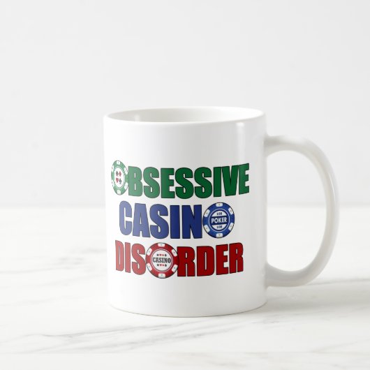 Funny Casino Addict Gambling Poker Chips Kaffeetasse (Rechts)