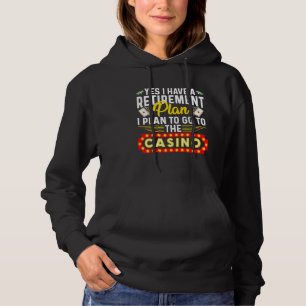 Funny Casino for Men Coole Altersrente Hoodie