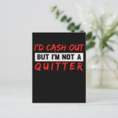 Funny Casino Gambling Lover Gambler Postkarte (Stehend Vorderseite)