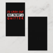 Funny Casino Gambling Lover Gambler Visitenkarte (Vorne/Hinten)